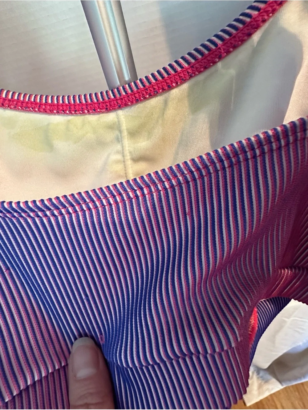 Zaful Pink and Purple Striped Bikini Set - Picture 12 of 12